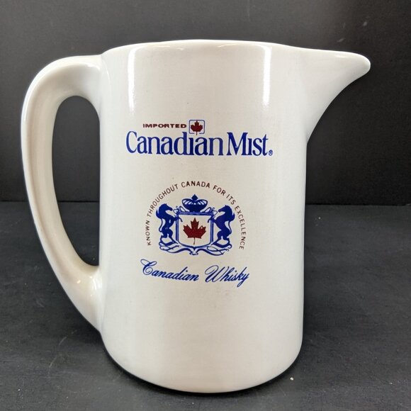 Canadian Mist Canadian Whisky White Advertising Pub Jug Water Jug - Picture 3 of 6